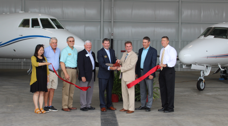 hangar ribbon cutting